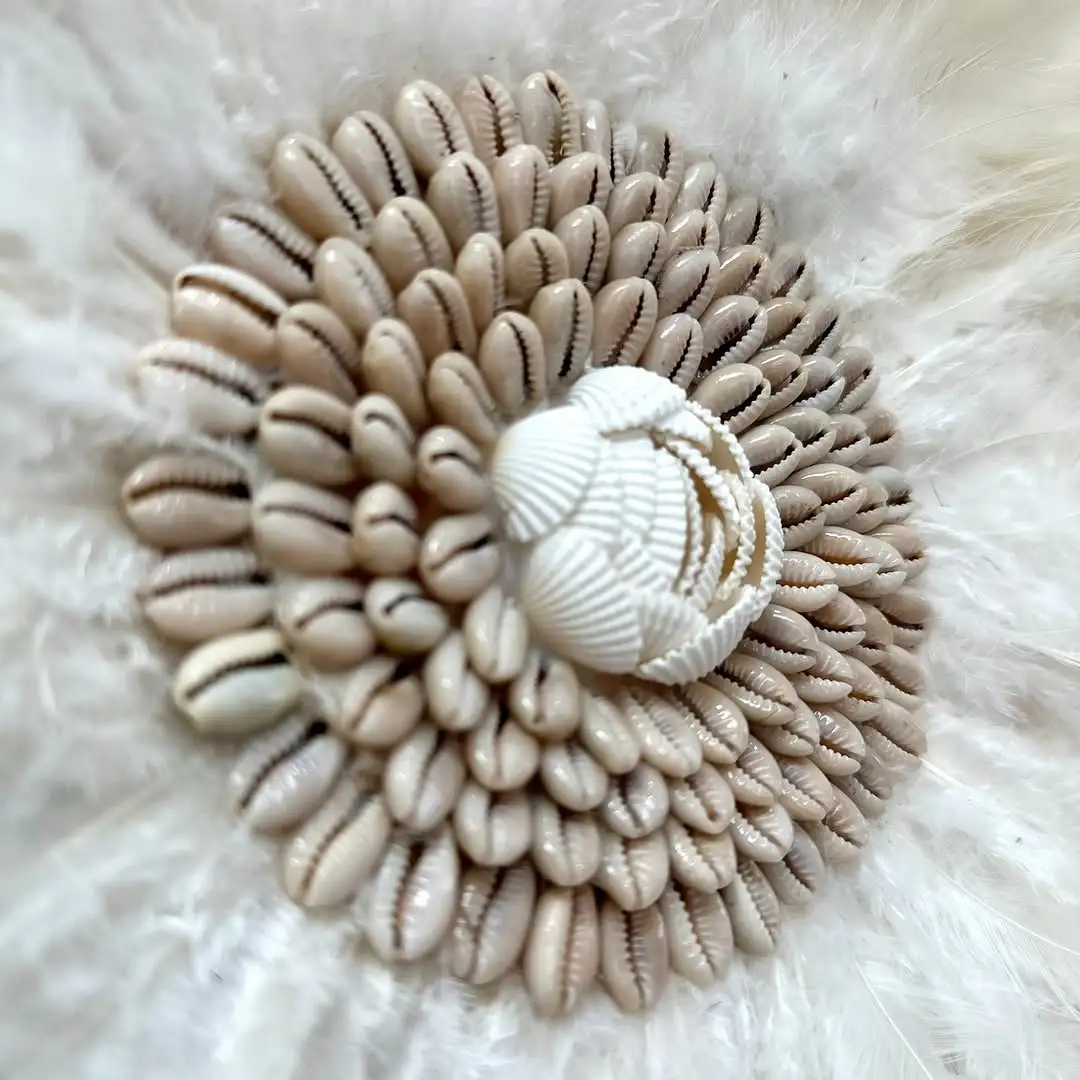 Juju Hat Blanc Coquillage Beige — Juju Hat décoration murale bohème fait main à Bali — photo 4