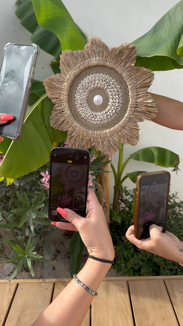Juju Hat Marron Coquillage Beige — Juju Hat décoration murale bohème fait main à Bali — photo 8