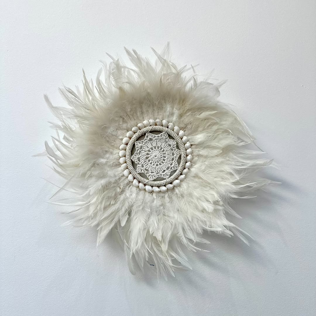 Juju Hat Blanc Macramé — Juju Hat décoration murale bohème fait main à Bali — photo 2