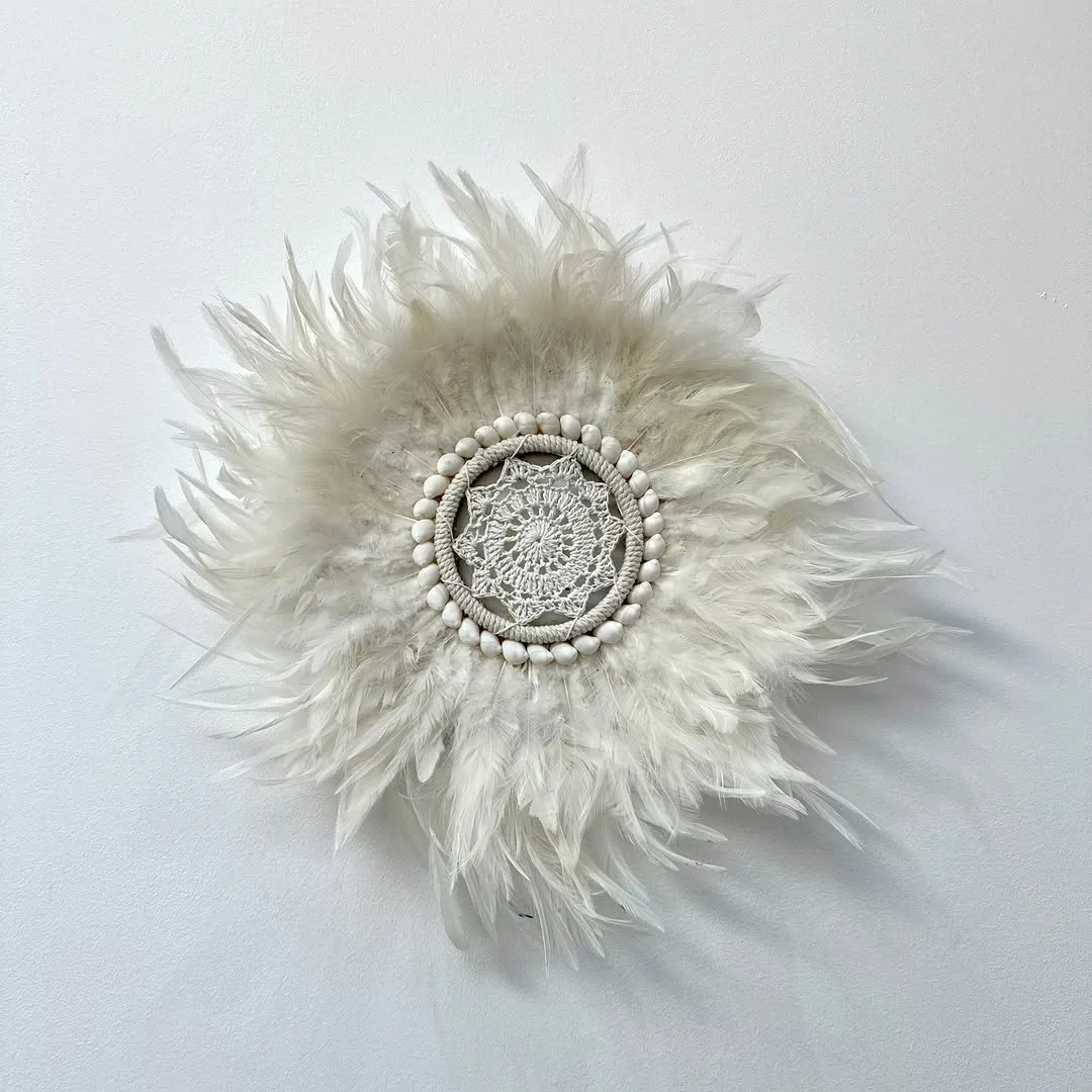 Juju Hat Blanc Macramé — Juju Hat décoration murale bohème fait main à Bali — photo 2